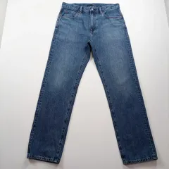 ユニクロ デニムパンツ サイズ32 ストレート カジュアル ウォッシュ メンズ デニムパンツ A4492