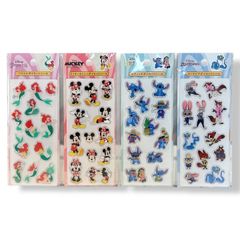 【人気4種セット】ディズニー シール アクリル ダイカットシール ぷっくり スティッチ ミッキー ズートピア アリエル