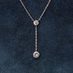 ヴァンドーム青山 ダイヤ エルヴェ ネックレス 0.27ct 定価19万 - メルカリ