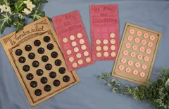 イギリス フランス アンティークボタンシート ４枚セット