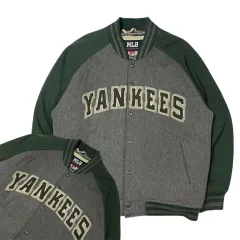 MLB ヤンキース バイカラー ウール スタジャン XL