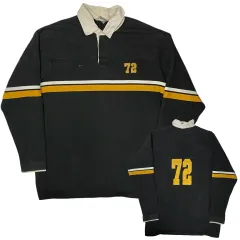 00s NIKE ブラック ラグビーシャツ L