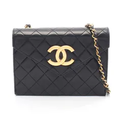 シャネル CHANEL ショルダーバッグ デカココマーク マトラッセ ブラック ラムスキン（羊革） デカココ マトラッセ チェーンショルダー レディース Used A