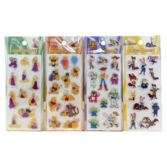 【人気4種セット】ディズニー シール アクリル ダイカットシール ぷっくり トイストーリー ズートピア ラプンツェル プーさん