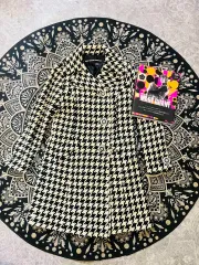 マリカント ウール ブレンド ハウンドトゥース コート (日本製)