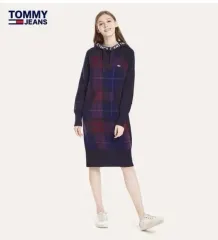 N4771 TOMMY HILFIGER トミーヒルフィガー ロング ニット ONE PIECE フード