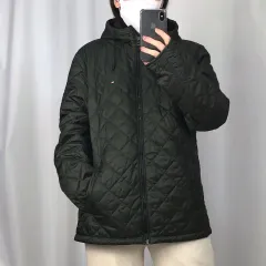 Tommy Hilfiger(トミーヒルフィガー) カーキ キルティング フード ジャケット M 250215