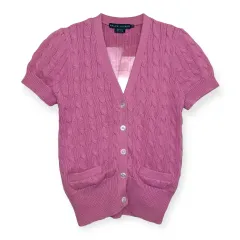 ポロ Ralph Lauren(ラルフローレン) ケーブル編み ニット 半袖 カーディガン Tシャツ