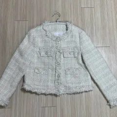 ツイード ジャケット アイボリー