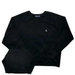 POLO RALPH LAUREN ポロラルフローレン 新モデル ブラック 起毛 スウェット L
