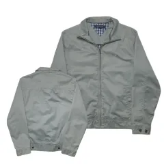 トミーヒルフィガー ライトグレー 裏地 CHECK ブルゾン ジャケット L