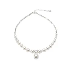 【新品】 [Coollooda] パールネックレス ネックレス パール 真珠 レディース 結婚式 ネックレス ペンダント サージカルステンレス 金属アレルギー対応 つけっぱなし ジルコニア 細い 繊細 真珠 カジュアル オシャレ 冠婚葬祭 ギフトボックス付き
