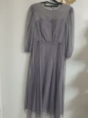 ライトパープル ラメ ロング ドレス ( 55 )