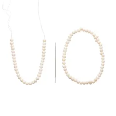 【新品】 [yachihoko] パールビーズ穴ありマット本真珠手芸DIY 手作り象牙白アクセサリー パーツ ブレスレット ネックレス 髪飾り スマホのストラップ ヘアゴム ハンドメイド 素材3-3.5mmビーズ 0