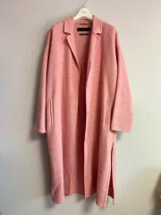 ザラ ハンドメイド ロングコート (ピンク)