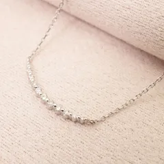 オデュース4℃ ライン ネックレス プラチナ ダイヤモンド/24-4068/24-4068