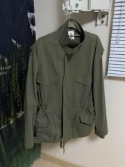 (ユニセックス) カーキ色 ミリタリー マウンテンパーカー ジャケット