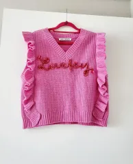 LUCKY CHOUETTE ラッキーシュエトゥ フリルニットベスト/36