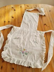 刺繍ロングエプロン