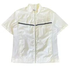 FILA FILA(フィラ) 白 ポリエステル 半袖 ウインドブレーカー ジャケット 110