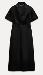 (パッケージ付き) ZARA(ザラ) 黒 カラー ロング丈ワンピース