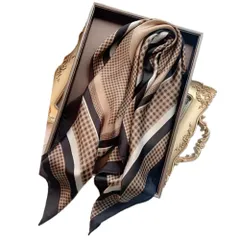 ブランド レディース ギフト 正方形 スカーフ バンダナ シルク風 ネッカチーフ   024-322024-322P_3