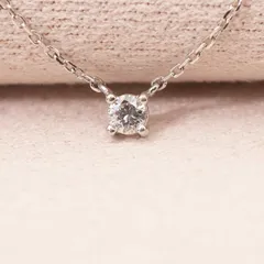 スタージュエリー ダイヤ プラチナ ネックレス 0.08ct◎/24-4078