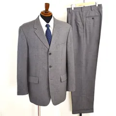 J.CREW 3つボタン シングルスーツ L A7 ライトグレー ツータック 袖口4つ釦 開き見せ 6038674 合物 春秋 6XC030 【送料無料】【中古】【メンズビジネス】202603