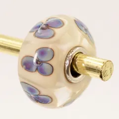 トロールビーズ アイボリーバイオレットビーズ スミレ/24-3455