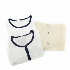 ディセット dix-sept カーディガン アンサンブルニット 2点セット 長袖 38 40 M 白 ホワイト アイボリー /FT ■F