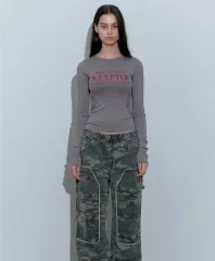 SCULPTOR(スカルプター) Sports Lettering L ／ S Tee D Gray ( xs