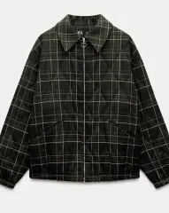 タグ付き ZARA チェック キルティング アウター