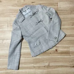 【新品未使用品】courreges クレージュ サイズ40 ツイード ジャケット タグ付き 入学式 セレモニー Y