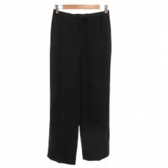 レリアン Leilian パンツ スラックス ストレート タック センタープレス 13 黒 ブラック /GV ■GY43