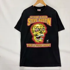 00年代 WWF STONE COLD ストーン・コールド Steve Austin TAKE A GOOD LOOK プリントTシャツ 2001年 サイズⅬ 08032207 11 肩色落ちのサムネイル