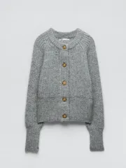 ZARA(ザラ) リブ ニット カーディガン S size 最終