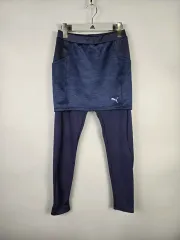 PUMA(プーマ) S 裏起毛 スカート レギンス 冬 ネイビー