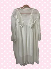 ヴィンテージ 未加工白 レース ワンピース 森ガール