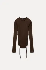 zara ZARA(ザラ) ロールアップ ダブル Tシャツ