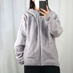 NIKE(ナイキ) グレー ボア ボアフリース ジップアップ フリース ジャケット XL 250226