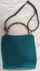 💖COOCO クーコ　バンブーハンドルバッグ　ショルダーバッグ　2WAY 軽量