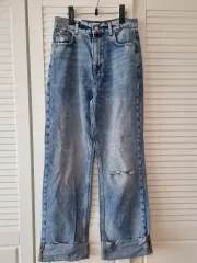 新品) ザラ ( zara ) スリム ストレートフィット デニム M 度合