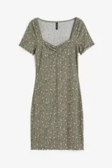 H ＆ M フローラル ボディコン ワンピース s 新品