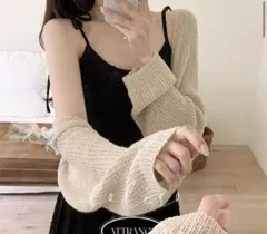 ボレロ カーディガン ベージュ