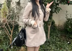 日本 ヴィンテージ ブランド ピンキーガールズ ミルク 茶色 コート