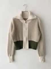 9hope ツーウェイ ニット ジップアップ カーディガン