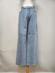 切り込み入りライトブルーパンツ/ f