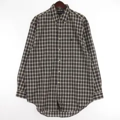 ラルフローレン RALPH LAUREN チェック シャツ 長袖 グレー系 M ☆AA★