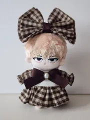 10cm ぬい ぬいぐるみ 服 衣装 ドレス 茶色がかった ブラウン