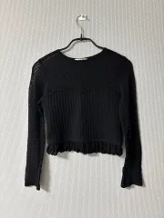 SNIDEL(スナイデル) クロップド シースルー ニット